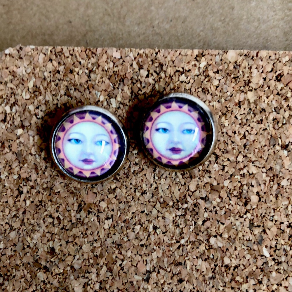 Sun Stud Ear Rings